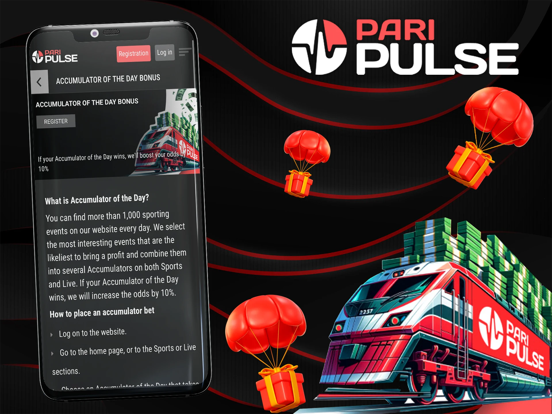 Increase your winnings with Accumulator of the day at PariPulse casino.