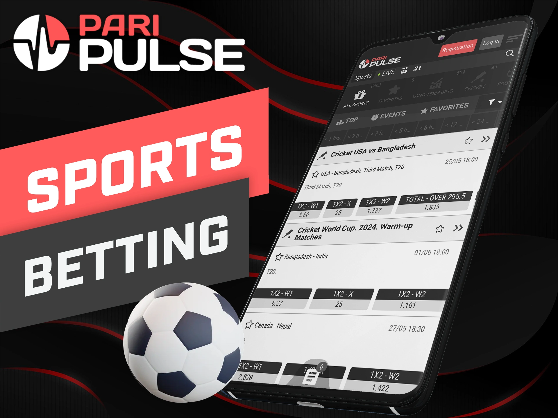 Bet on sports in the PariPulse app.