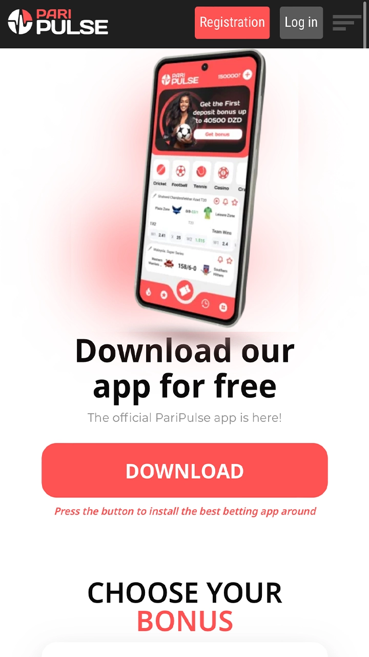 Click on the install button for the PariPulse app.
