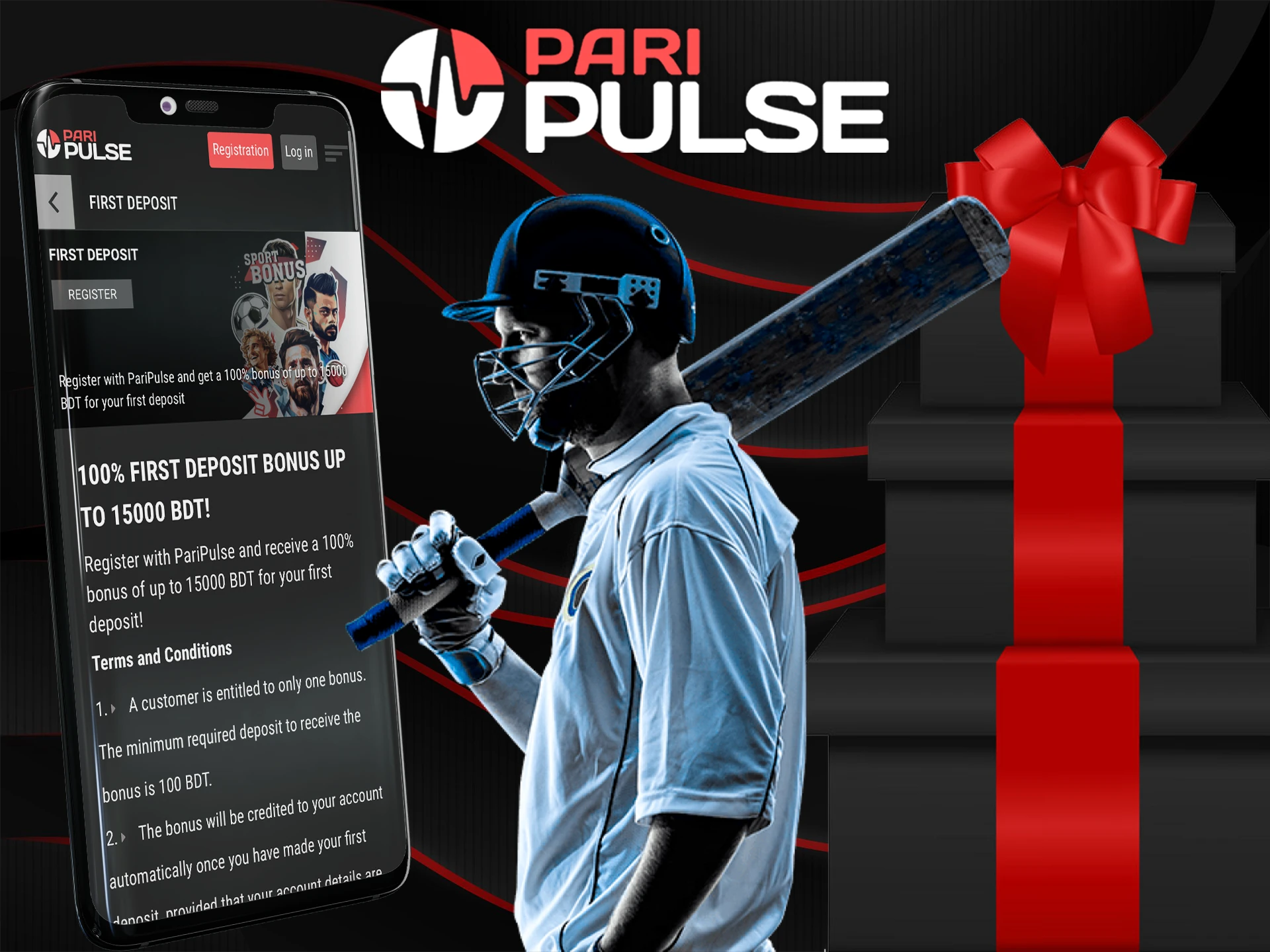 Get a sports bonus after making a deposit at PariPulse.