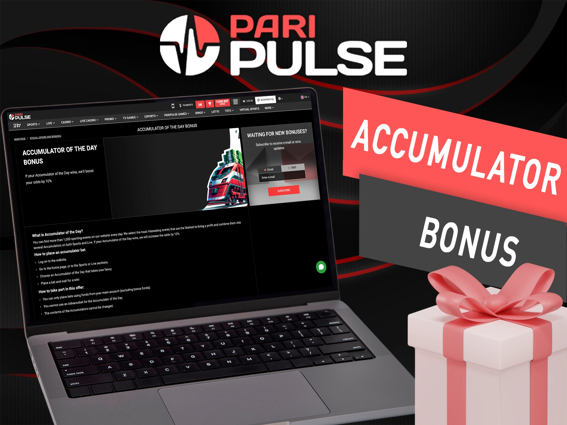 Get to know Accumulator Bonus a little better at PariPulse Casino.