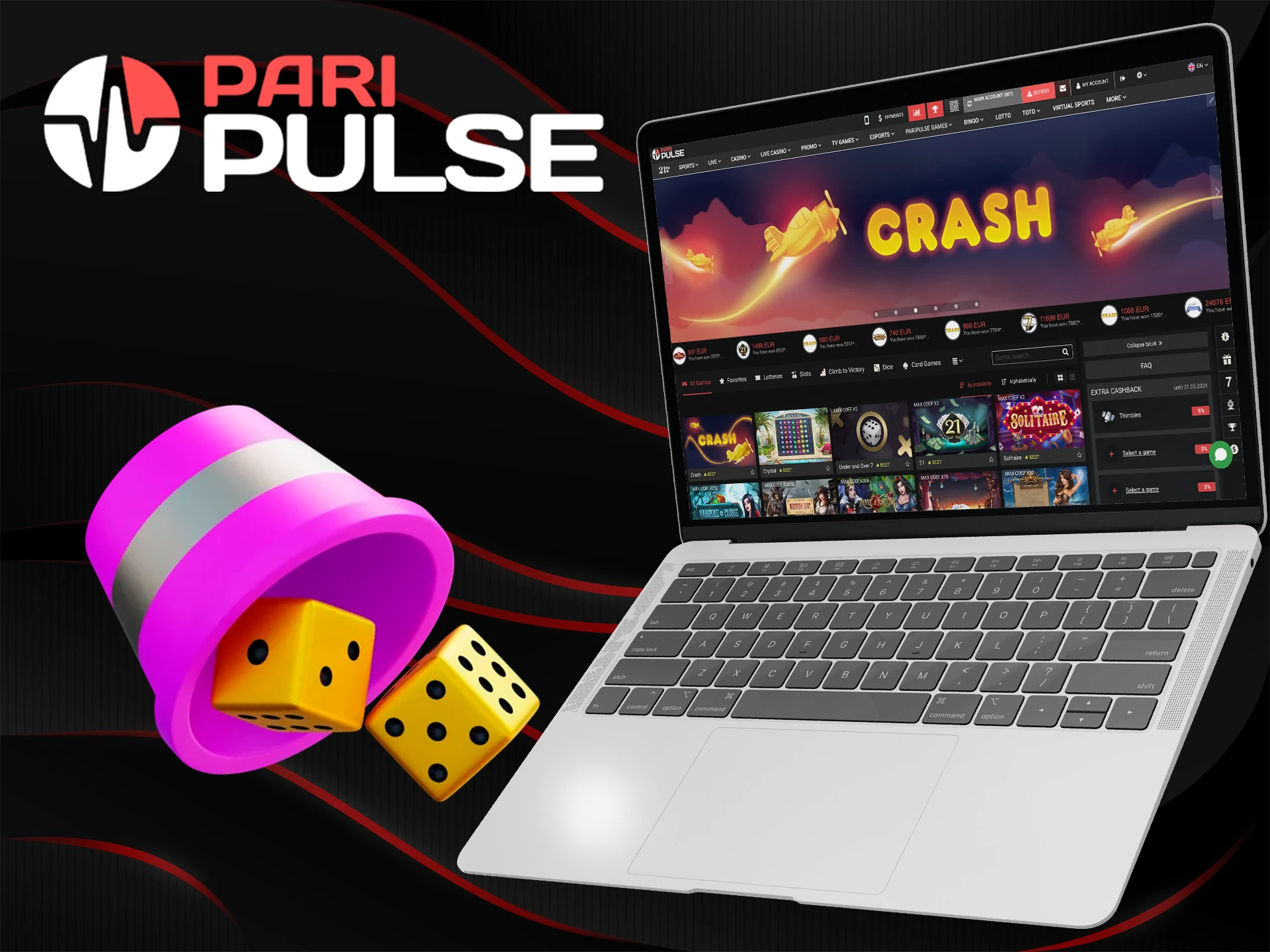 Find your favorite game from the featured games at PariPulse Casino.