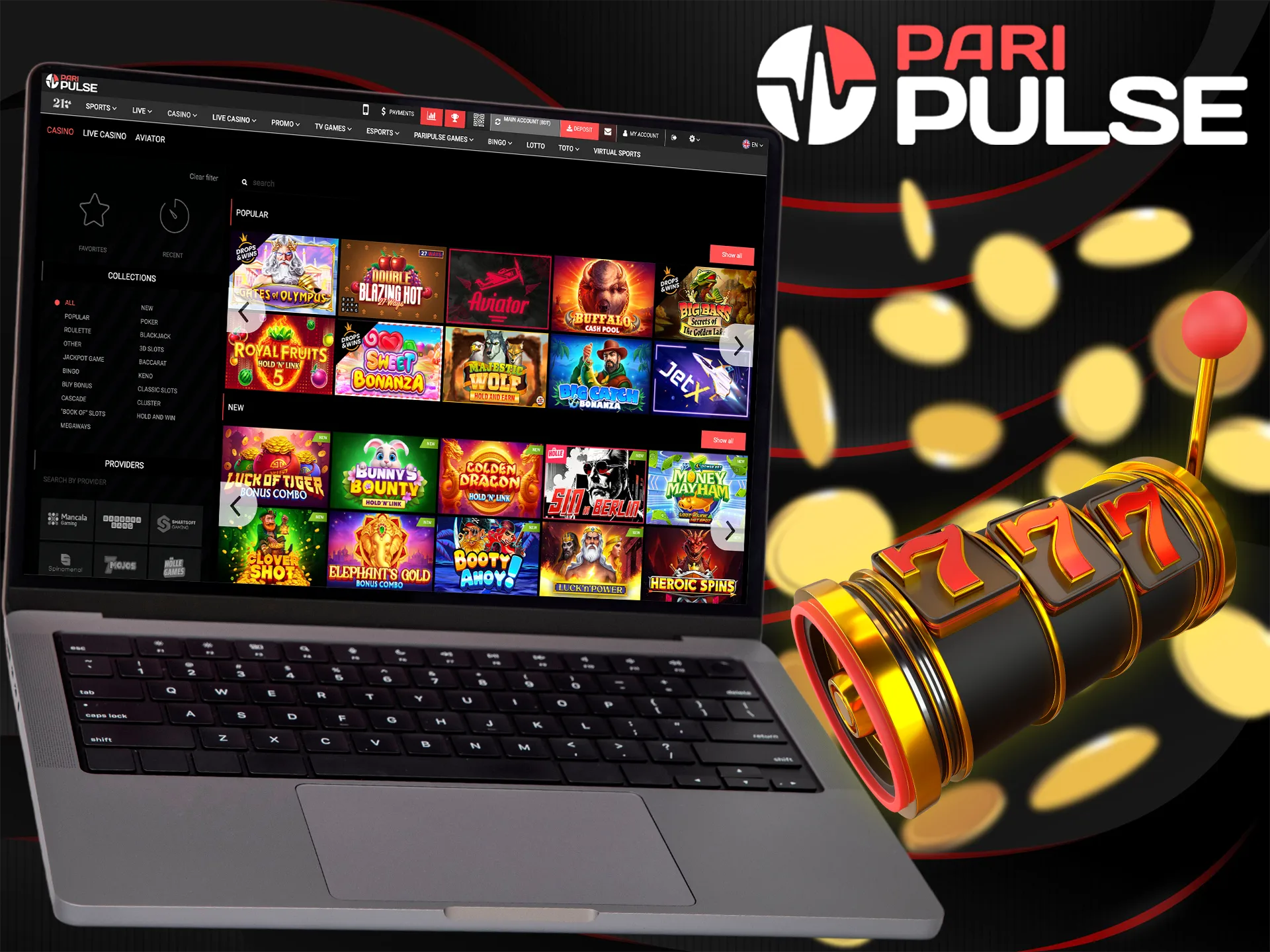 Play to win at PariPulse online casino.