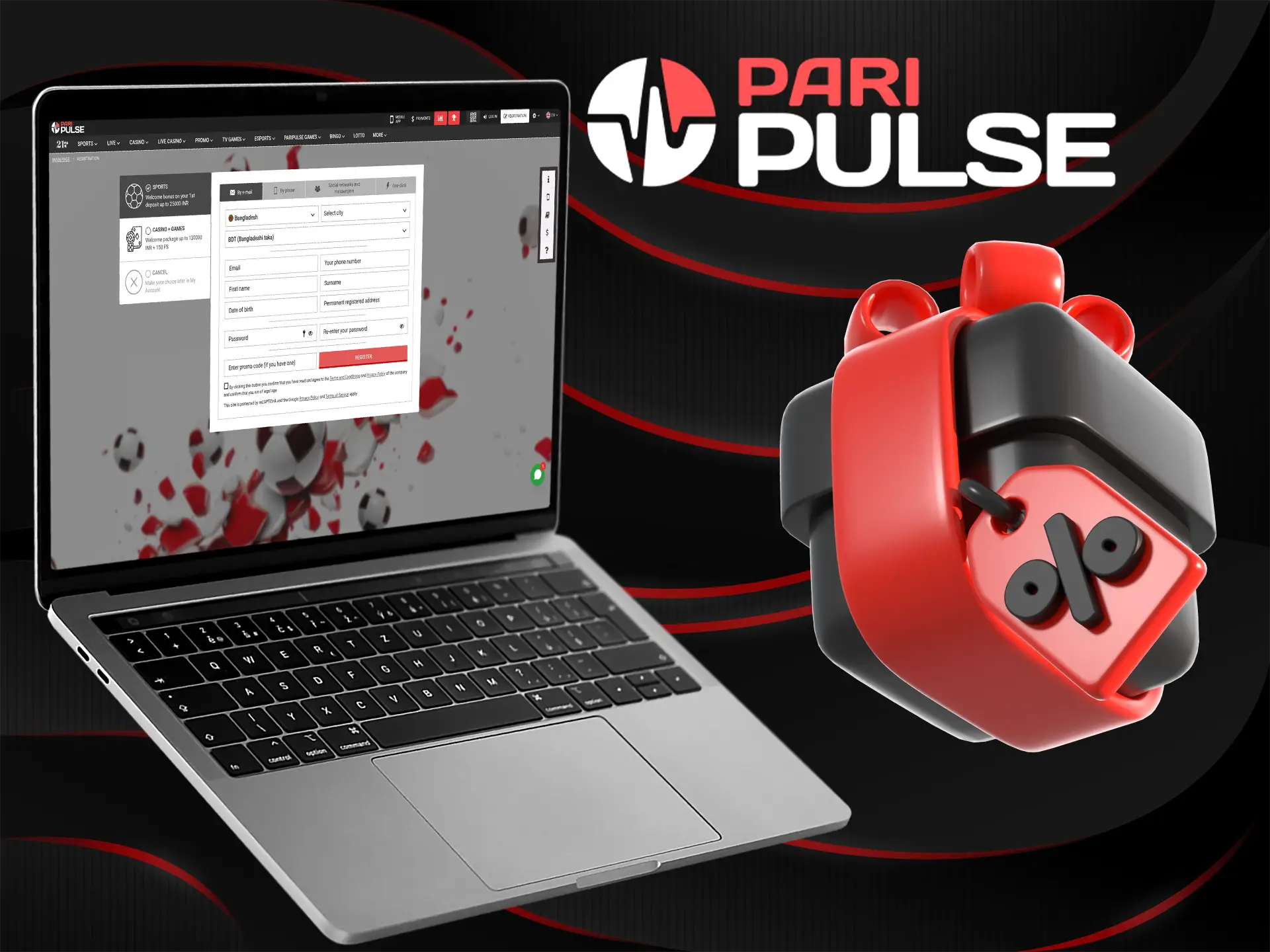New PariPulse players can use a promo code to get a bonus on their first deposit.