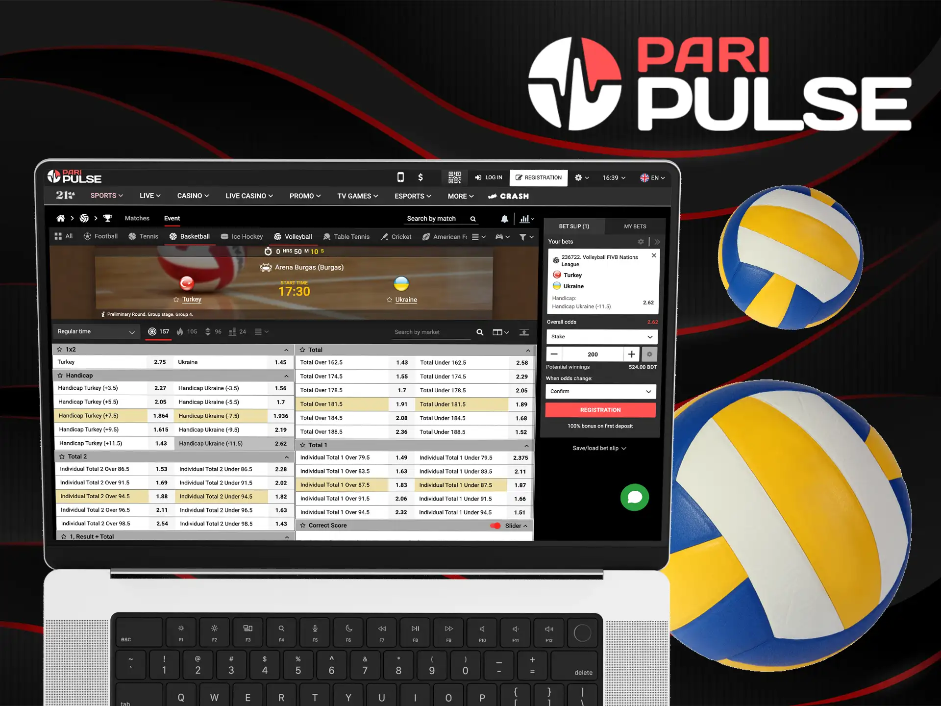 Bet on volleyball and feel the excitement with PariPulse.