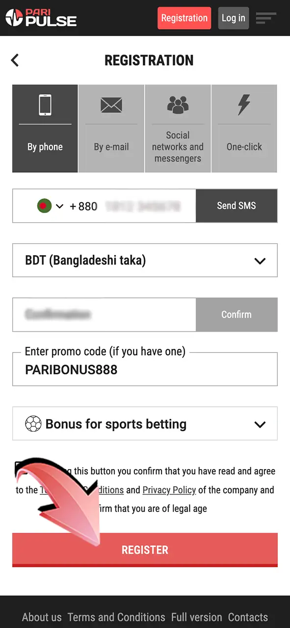 Create your PariPulse account and explore casino games.