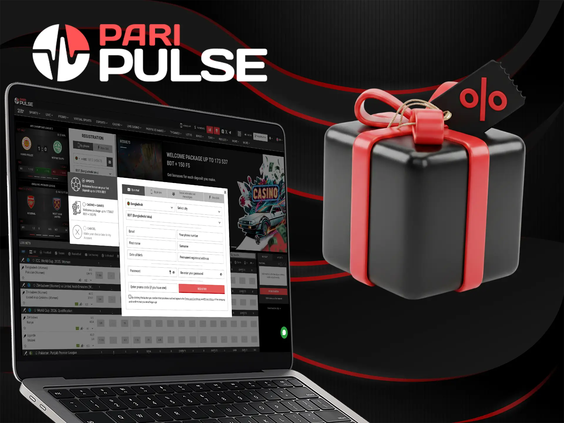 Use PariPulse promo code during sign-up for bonus rewards.